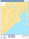 West Haven  Wall Map Basic Style